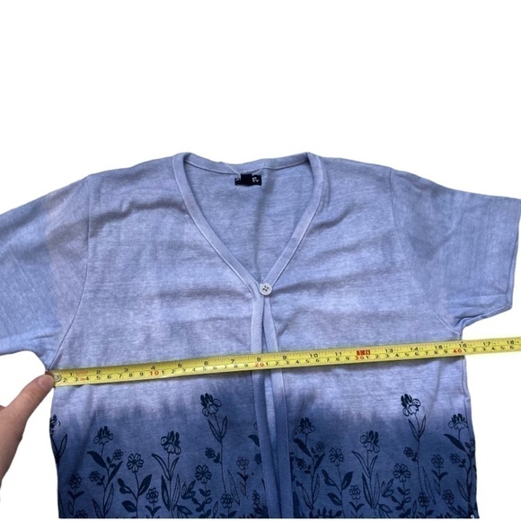 vintage NWT ombré floral single button cardigan 90’s Y2K - Picture 4 of 7